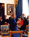 Photo of Hillary in Blue  Room