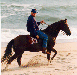 [PHOTO: President Clinton horseback riding]