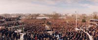 [PHOTO: Looking east at 
the Capitol steps during the Inauguration Ceremony]