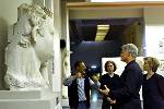 The Clintons tour the Ephesus museum, considered to be one of the best archaeological museums in Turkey.